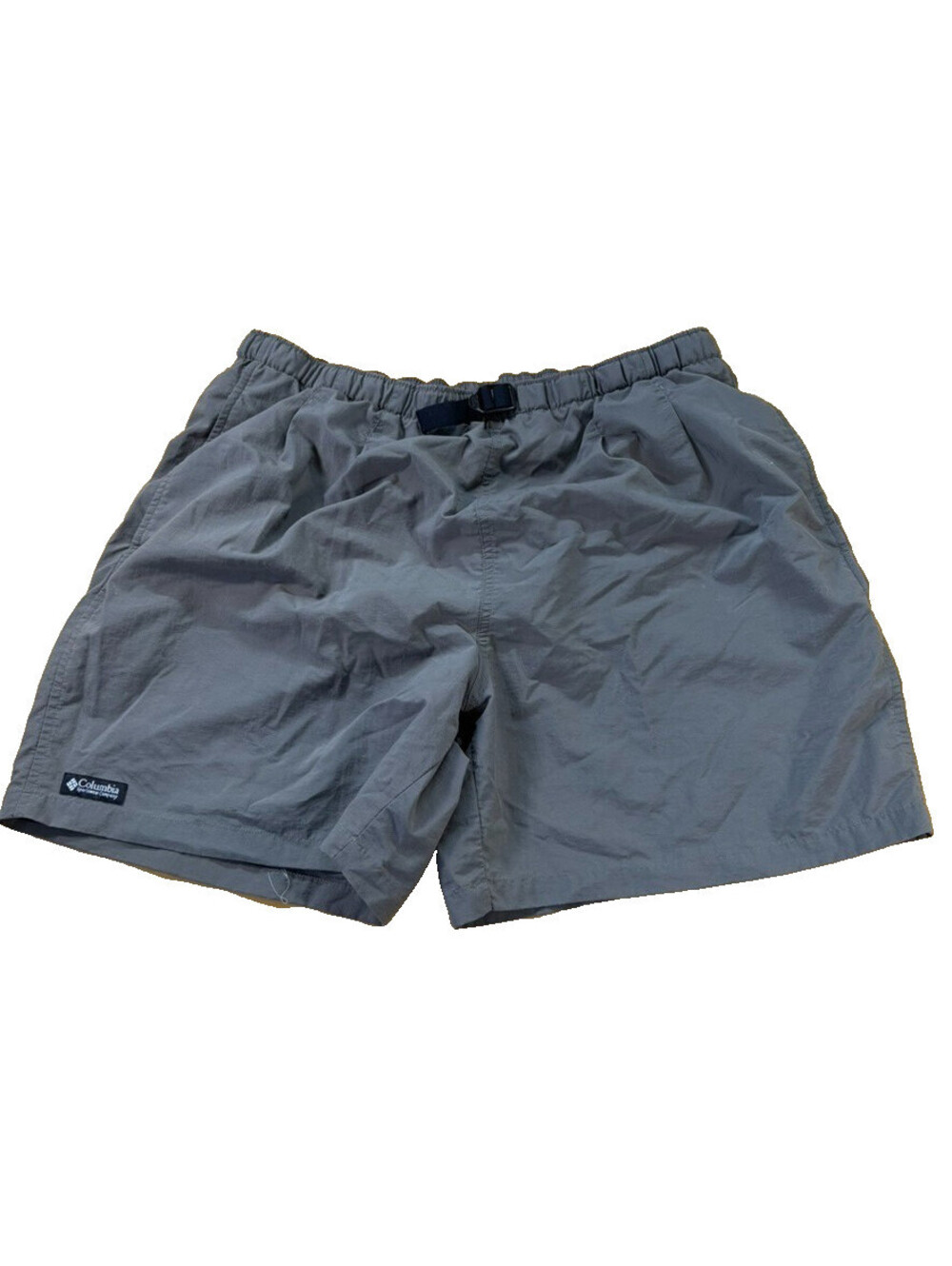 Columbia Nylon Belted Shorts Mens Large Green Y2K Gorpcore